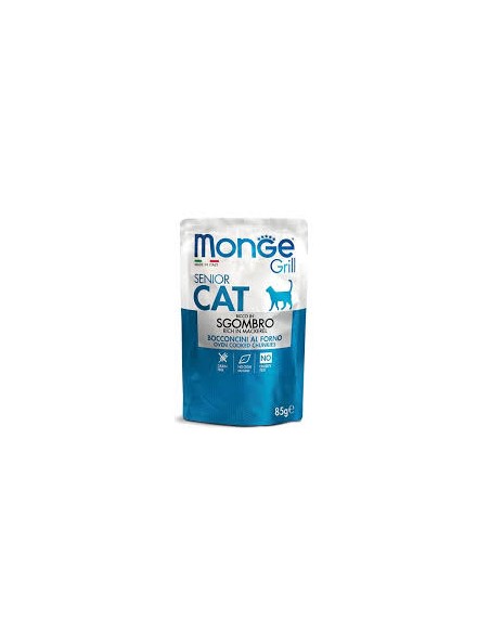 MONGE GRILL BOCCONCINI GATTO SENIOR SGOMBRO (85g)