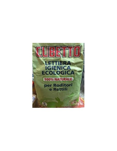 CUBETTO LETTIERA ECOLOGICA RODITORI E RETTILI 5KG